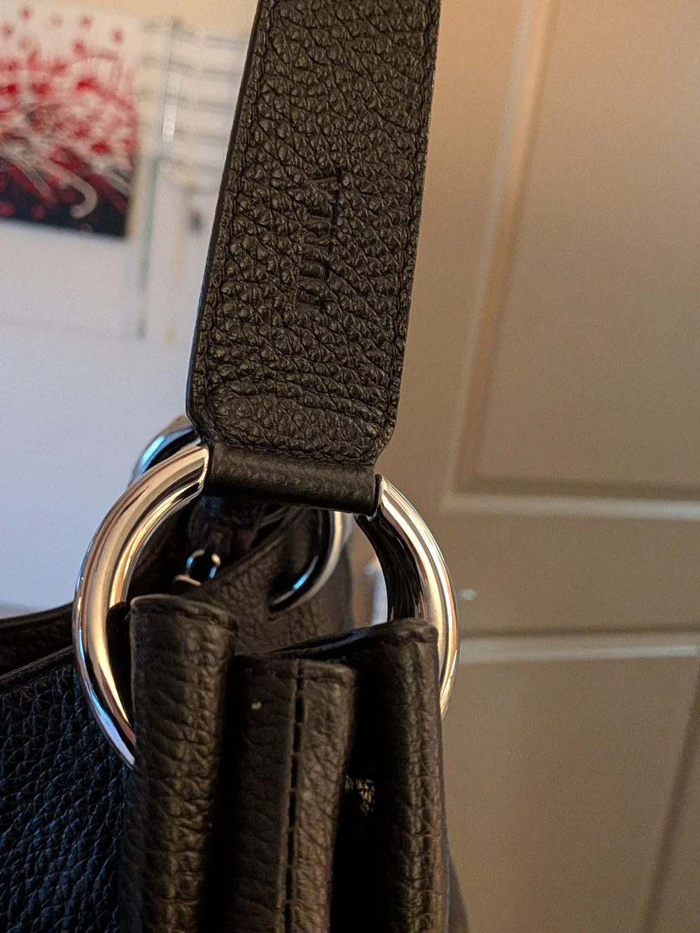 Furla Leather Shoulder Bag with Zipper